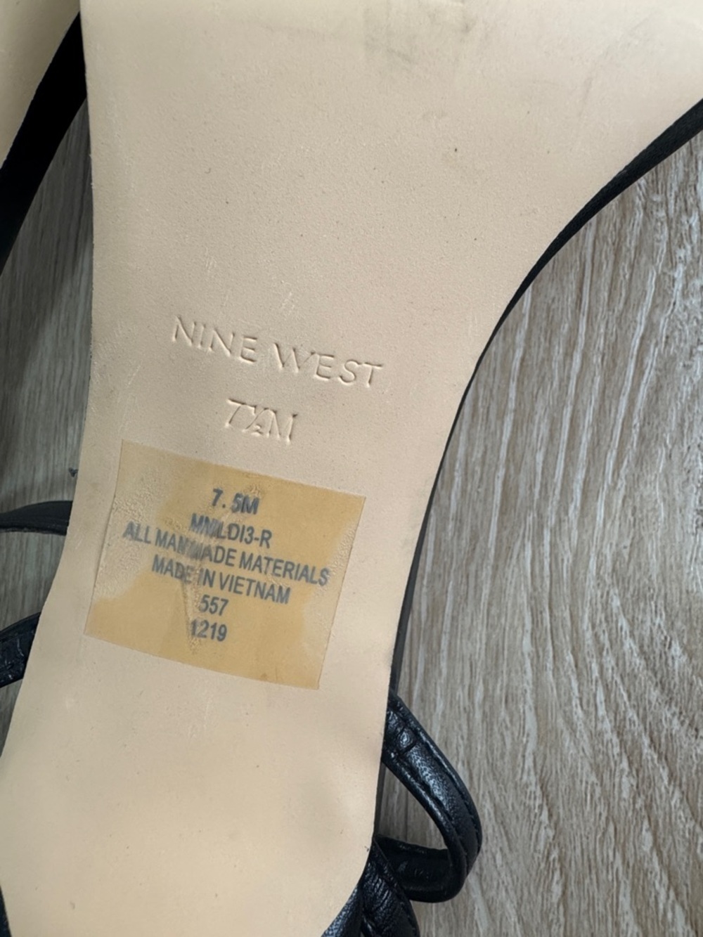 Nine West Black Open-Toe Lattice Ankle-Strap Heels - Picture 5 of 5